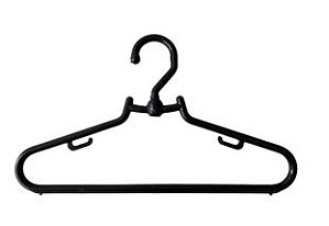 CABIDE PLÁSTICO BOUTIQUE GIRATÓRIO PRETO - PCT C/100