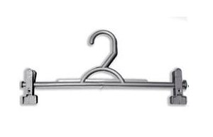 CABIDE DE PLÁSTICO SAIA FIXO CINZA COM PRESILHA - PCT C/12