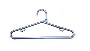 CABIDE DE PLÁSTICO TRADICIONAL EXTRA GROSSO CINZA - PCT C/12