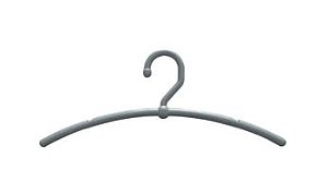 CABIDE PLÁSTICO BOUTIQUE ABERTO CINZA - PCT C/50