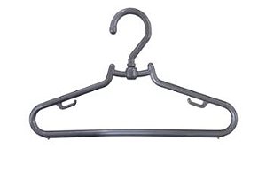 CABIDE PLÁSTICO BOUTIQUE GIRATÓRIO CINZA - PCT C/100