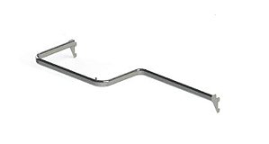 ARARA DE CREMALHEIRA RECUADA CROMADA TUBO OBLONGO - 1.00MT