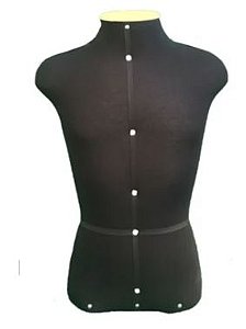 BUSTO DE COSTURA MASCULINO PRETO