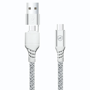 Cabo Thunder 65W 2 em 1 - Tipo C / USB-A / Type C /  1M   - Gshield
