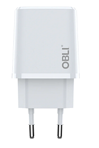 Fonte de Carregamento Obli 35W Tipo C + USB Branca (4 Anos de garantia)