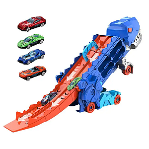 Carros Dinossauros Dinotruck 45 cm c/ 4 miniaturas - Crazy Toys
