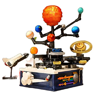 Conjunto de Blocos de Montar Sistema Solar Rotativo
