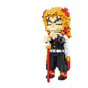 Figure Kyojuro Rengoku Demon Slayer - Mini Blocos de Montar