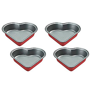 Mini Formas Cuisinart Corações Vermelho 4P  Cmbm-4Hrt1Rd
