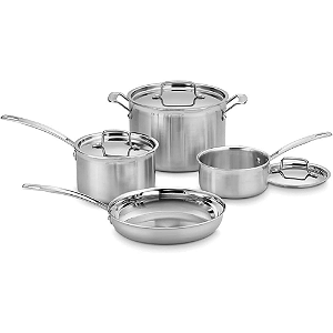 Panelas Cuisinart Aço Inox Multiclad Pro 7P  Mcp-7Np1