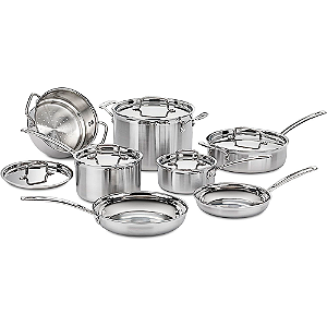 Panelas Cuisinart Aço Inox Multiclad Pro 12P  Mcp-12N