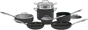 Conjunto Panelas Cuisinart  Anodizada 11 Peças Preto Dsa-11