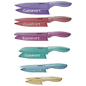 Conjunto Facas Cuisinart Colors Com Protetor Lamina 12 P