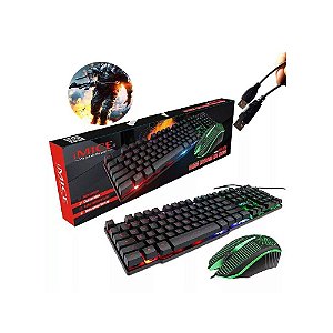 Kit Gamer Teclado Mouse Led Keyboard Multimidia iMICE KM-680