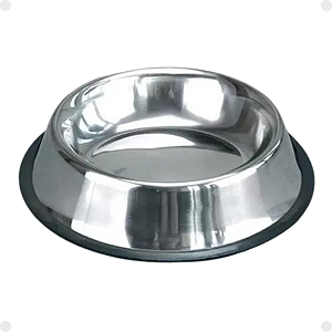 Comedouro Inox Patas Relevo Pequeno 480ML