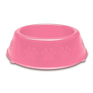 Comedouro Perolizado Luxo Filhote Pet Injet 300 Ml - Rosa