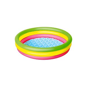 Piscina Inflável 3 Aneis Coloridos 62L