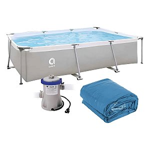 Piscina Estrutural Retangular 3701L Avenli Jilong Cinza