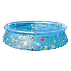 Piscina Inflável Jilong 1400L Animais Marinhos Azul 150x38cm