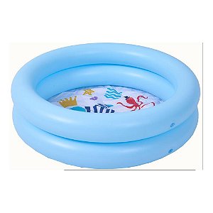 Piscina Infantil Animal Marinho Dois Anéis Azul ou Amarelo