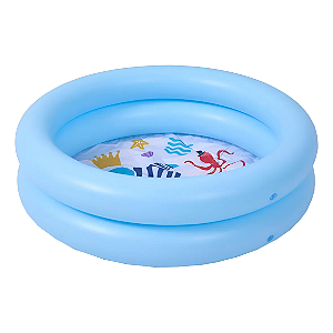 Piscina Infantil Animal Marinho Dois Anéis Azul ou Amarelo