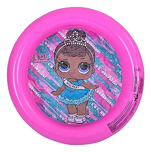 Piscina Infantil Lol 2 Anéis 76cmx20cm Rosa - 51109 Rosa-Chiclete
