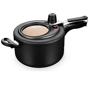 Panela de Pressão MTA Tampa Vidro Interno 3L Preto