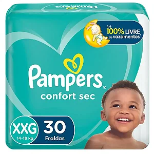Fralda Pampers Confort Sec XXG – 30 Unidades