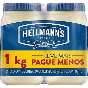 Maionese Hellmans 2 unidades 500g