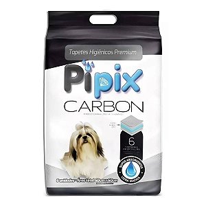 Tapete Higiênico Carbono Pipix C/6un 60X60cm