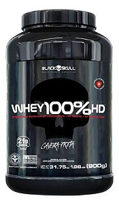 Whey 100% Hd Black Skull Caveira Preta 900g Cookies & Cream