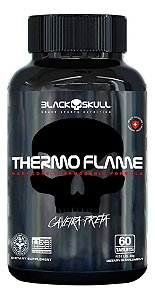 Termogênico Black Skull THERMO FLAME Caveira 48g 60 Tabletes