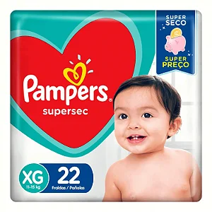 Fralda Pampers SuperSec XG – Pacote com 22 Unidades