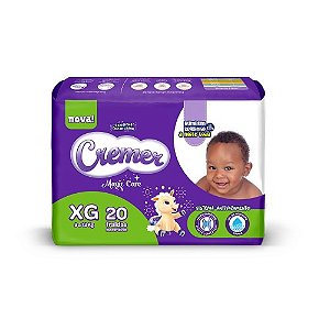 Fralda Descartável Cremer Prática Tamanho XG com 20 unidades