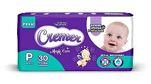 Fralda Descartável Cremer Prática Tamanho P com 30 unidades