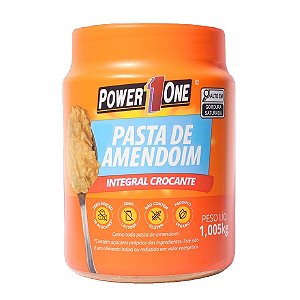 Pasta Amendoim Power1One - Crocante 1,005kg