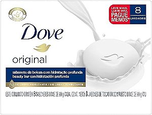 Kit Dove Original – 8 Sabonetes de 90g com Hidratação Profunda
