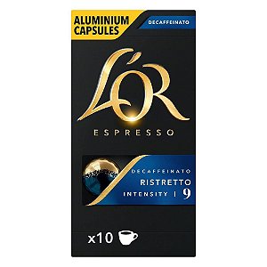Cápsulas de Café L’OR Ristretto Descafeinado UTZ  52g com 10 unidades