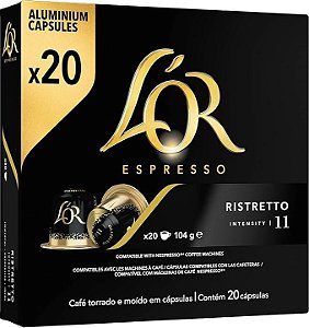 Cápsulas de Café L’OR Ristretto UTZ 104g com 20 unidades