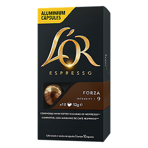Cápsulas de Café L’OR Forza UTZ  52g com 10 unidades