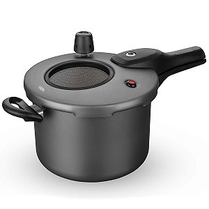 Panela de Pressão MTA Visor Superior 4,5L – Grafite