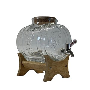 Barril Tonel de Vidro 5 Litros