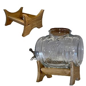 Barril Tonel de Vidro 5 Litros