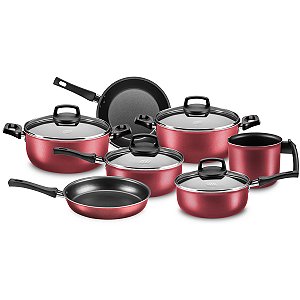 Conjunto de Panelas Safira Smart MTA – 7 Peças Cor Cereja