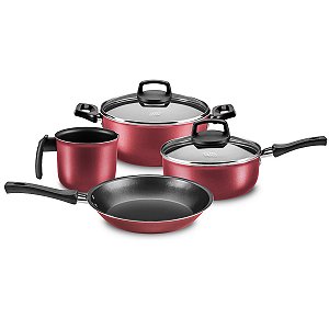 Conjunto Safira Cristal MTA 4 Peças – Cor Cereja