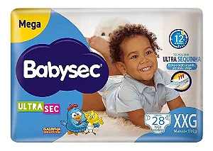 Fralda Babysec Galinha Pintadinha Ultrasec 28 unidades (XXG)
