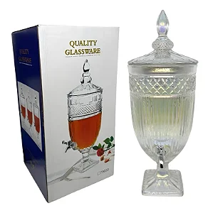 Suqueira Dispenser De Vidro Agata Furta Cor 5l Transparente