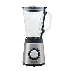 Liquidificador Black+Decker, com Corpo em Inox e Jarra de Vidro, Gourmand Griss 110V