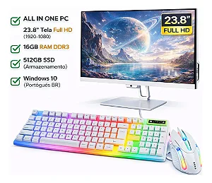 Deasytech All in One 23.8" Intel i5 16GB 512GB SSD Branco