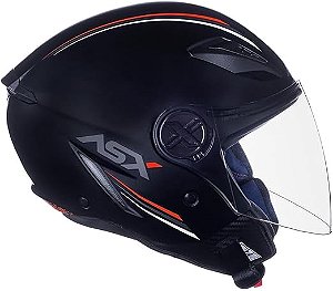 Capacete ASX City Air Solid Preto Fosco